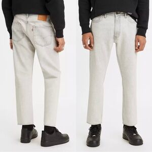 LEVI’S 551 Z Authentic Straight Fit Cropped Jeans Light Grey Wash Size 34 NEW